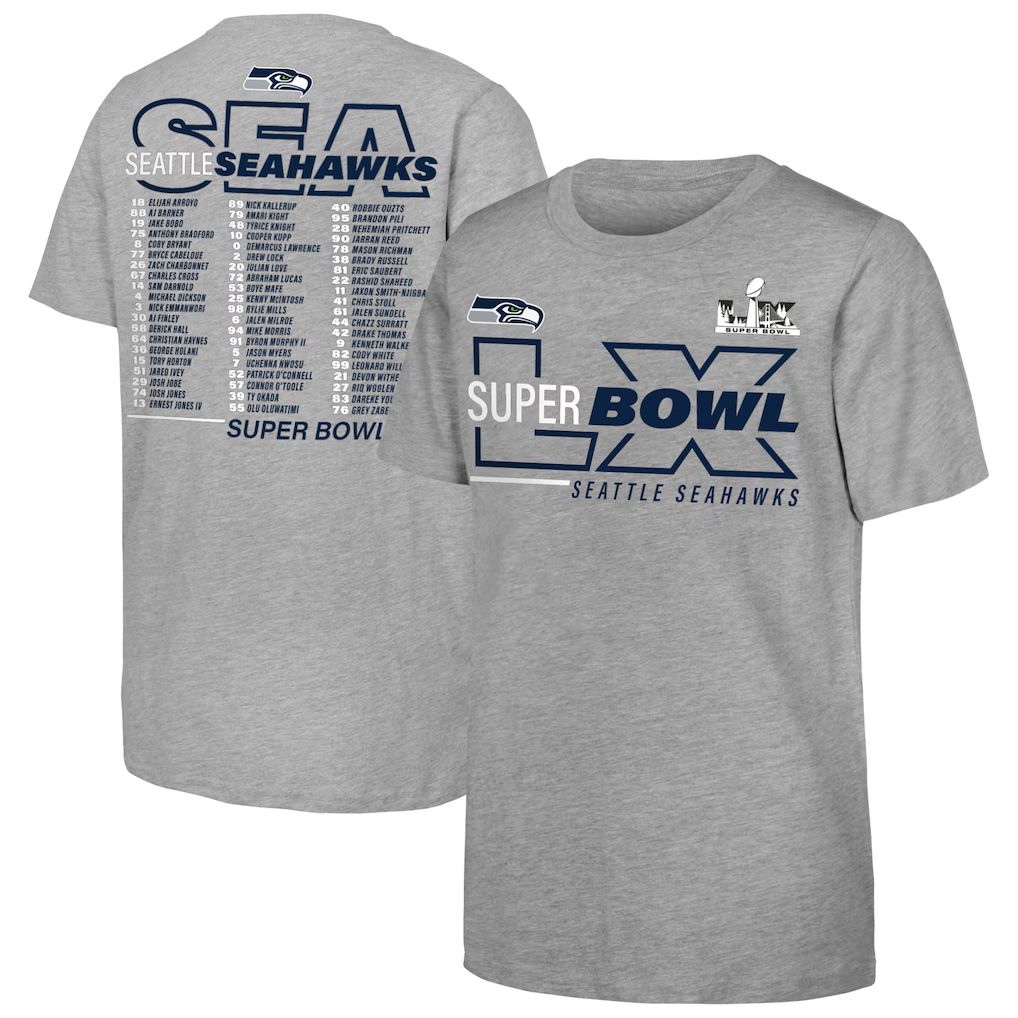 Men 2026 NFL Seattle Seahawks T-shirt grey 05
